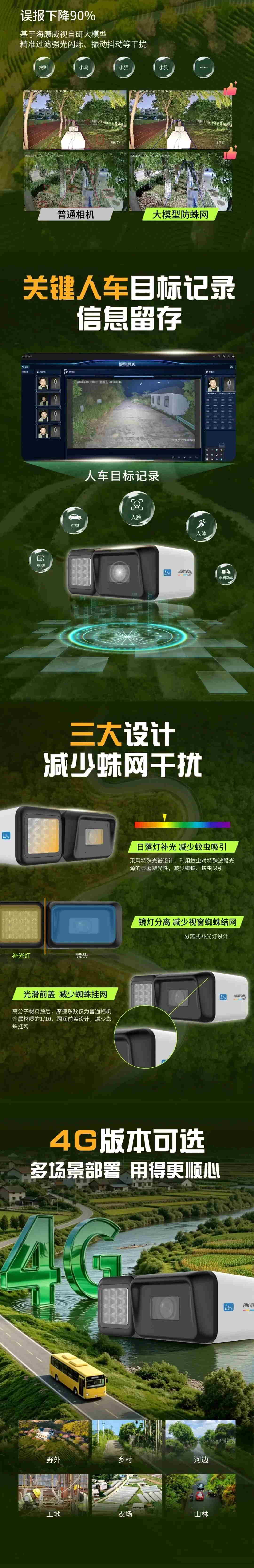 果园工地山林户外防蛛网监控应用实景
